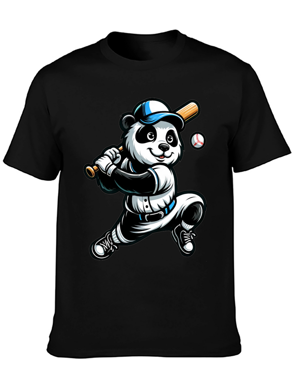 Panda Baseball Player Graphic Tee