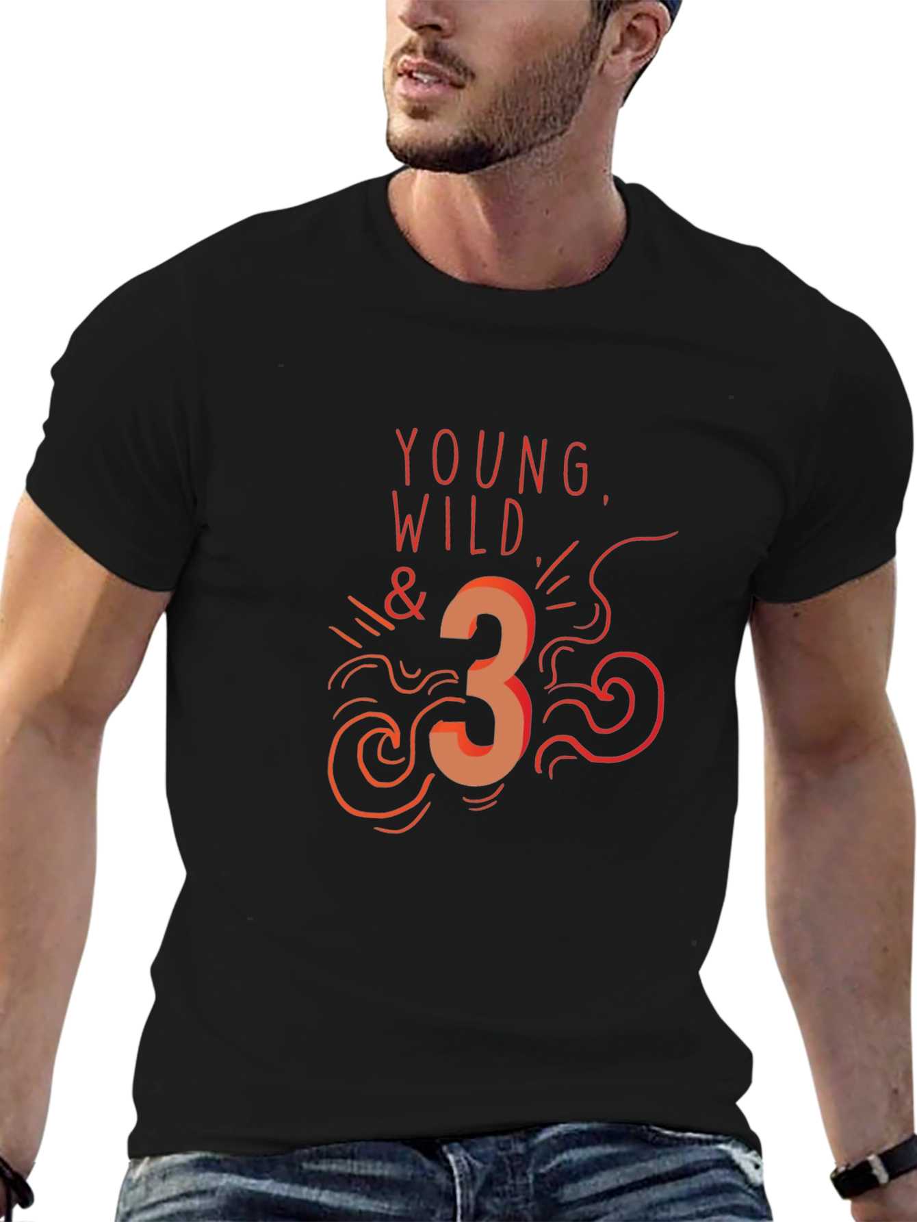 Young Wild & Three Graphic T-Shirt