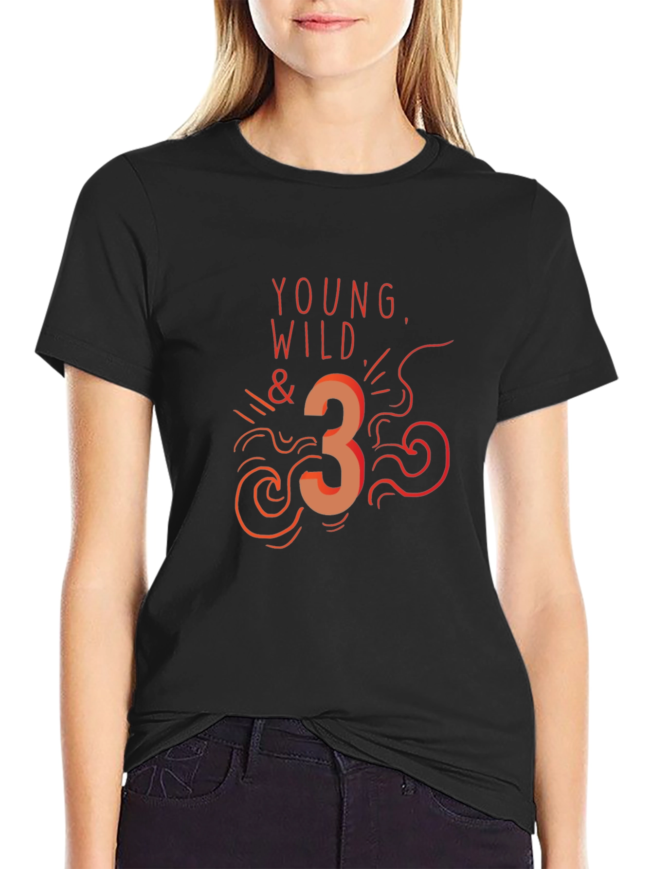 Young Wild & Three Graphic T-Shirt