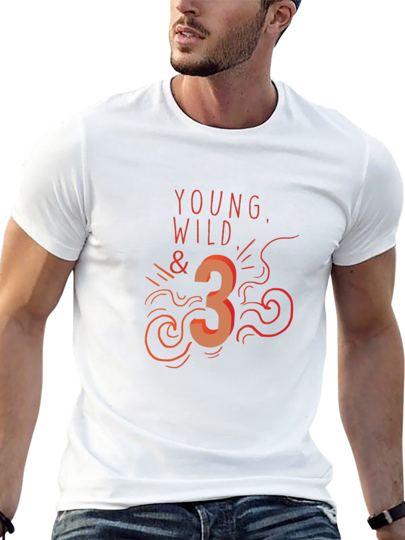 Young Wild & Three Graphic T-Shirt