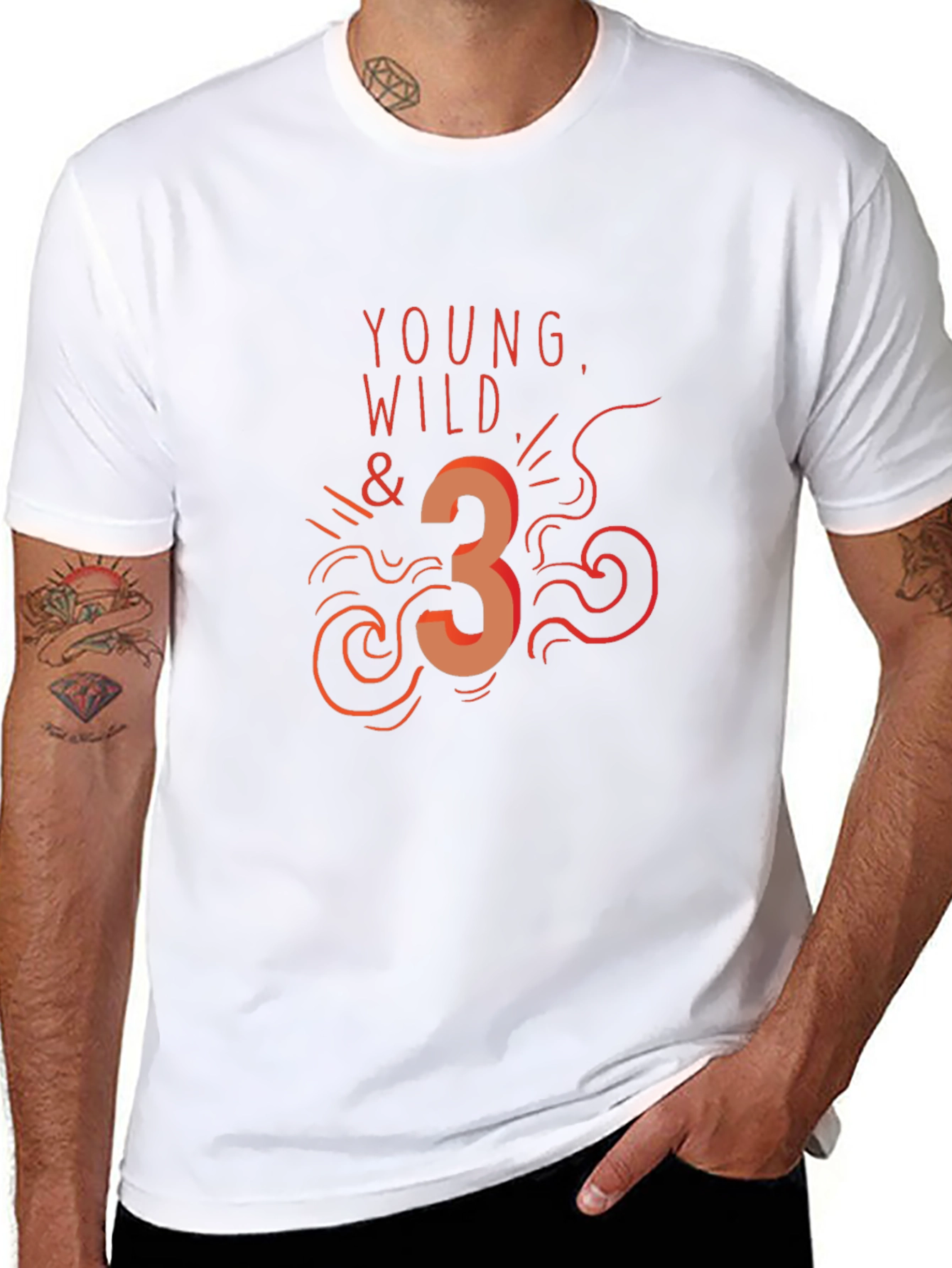 Young Wild & Three Graphic T-Shirt