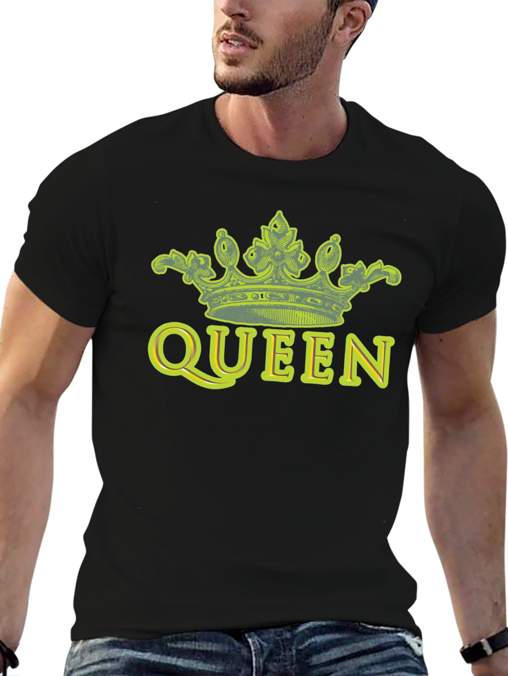 Queen Crown Graphic Tee - Black