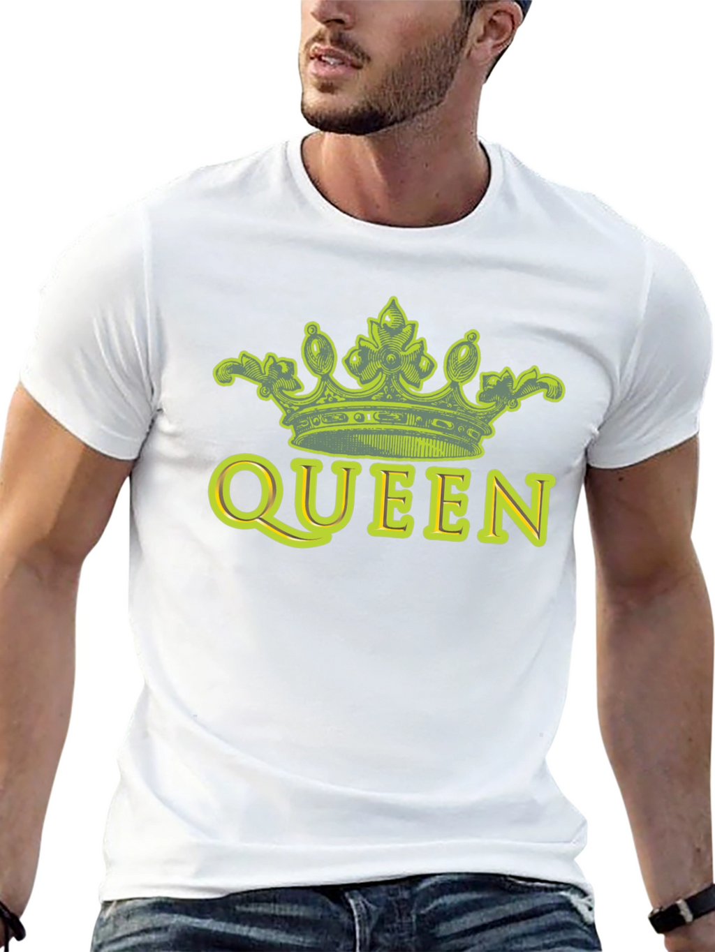 Queen Crown Graphic Tee - Black