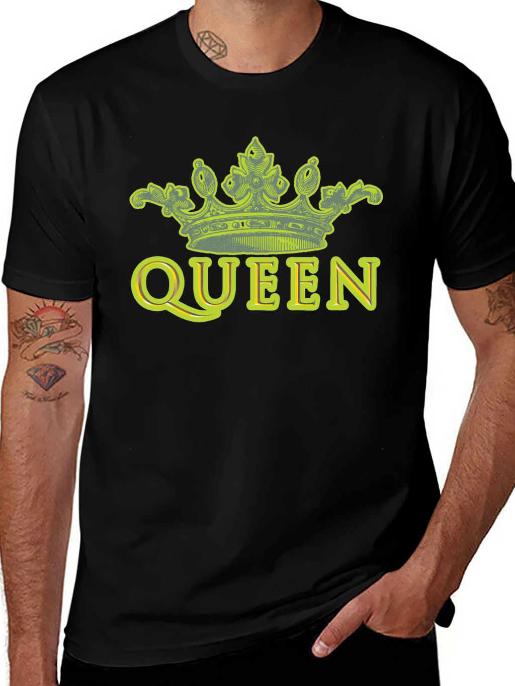 Queen Crown Graphic Tee - Black