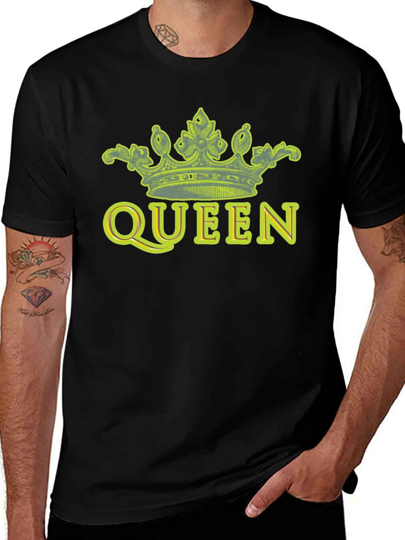 Queen Crown Graphic Tee - Black