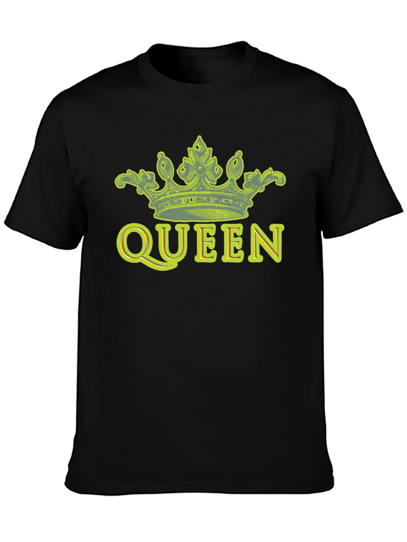 Queen Crown Graphic Tee - Black