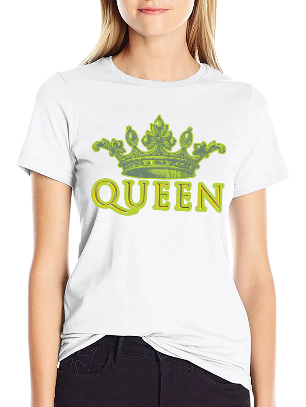 Queen Crown Graphic Tee - Black