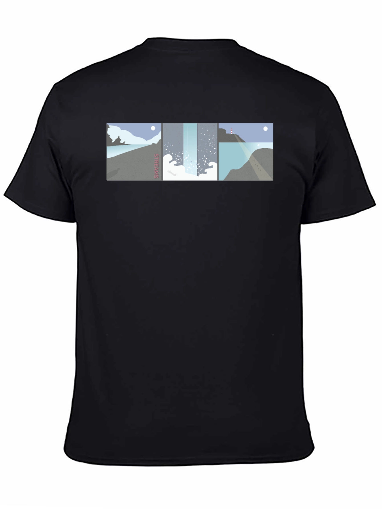 Streams Graphic Tee - Modern Coastal Landscape Design