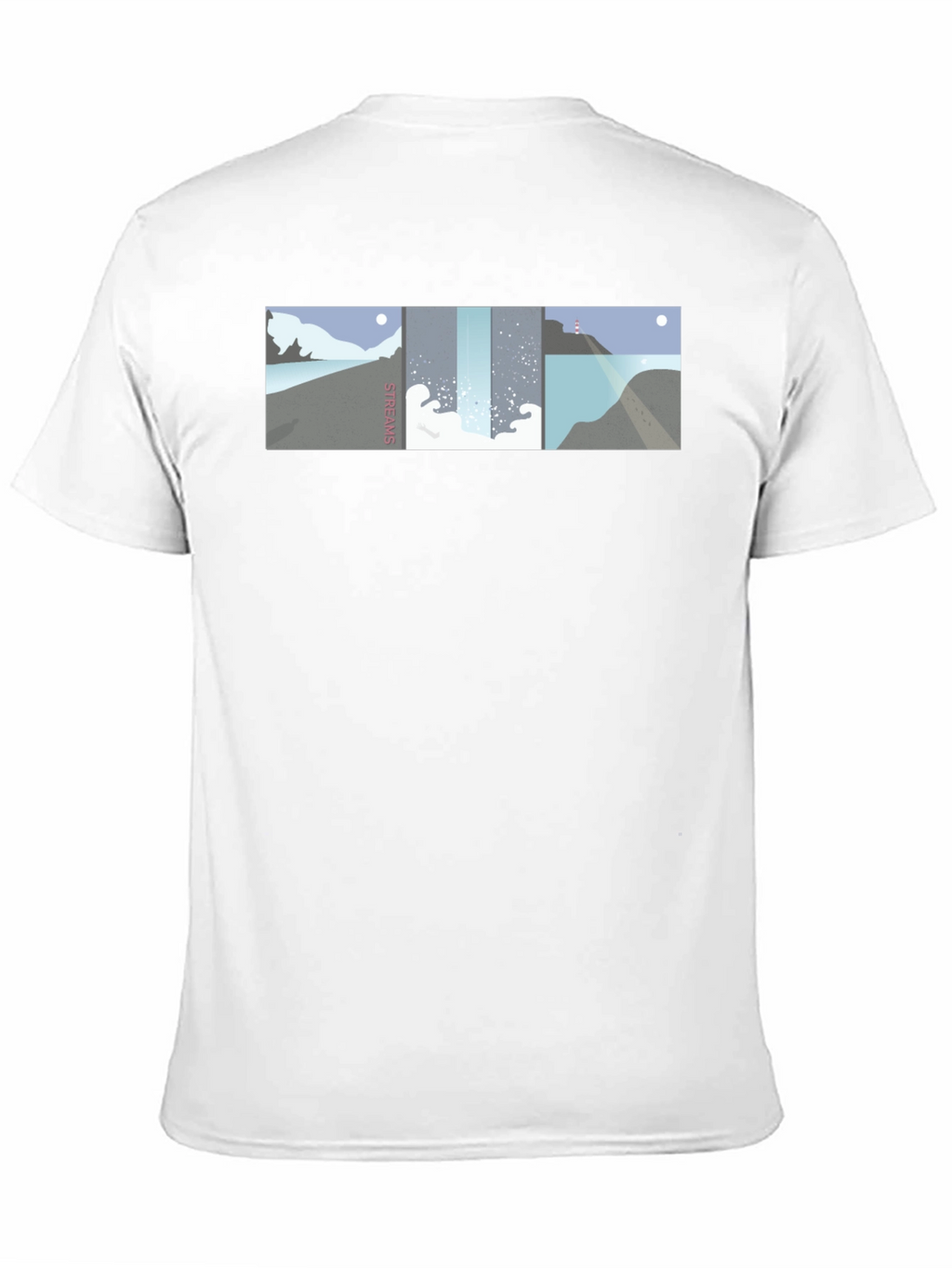 Streams Graphic Tee - Modern Coastal Landscape Design