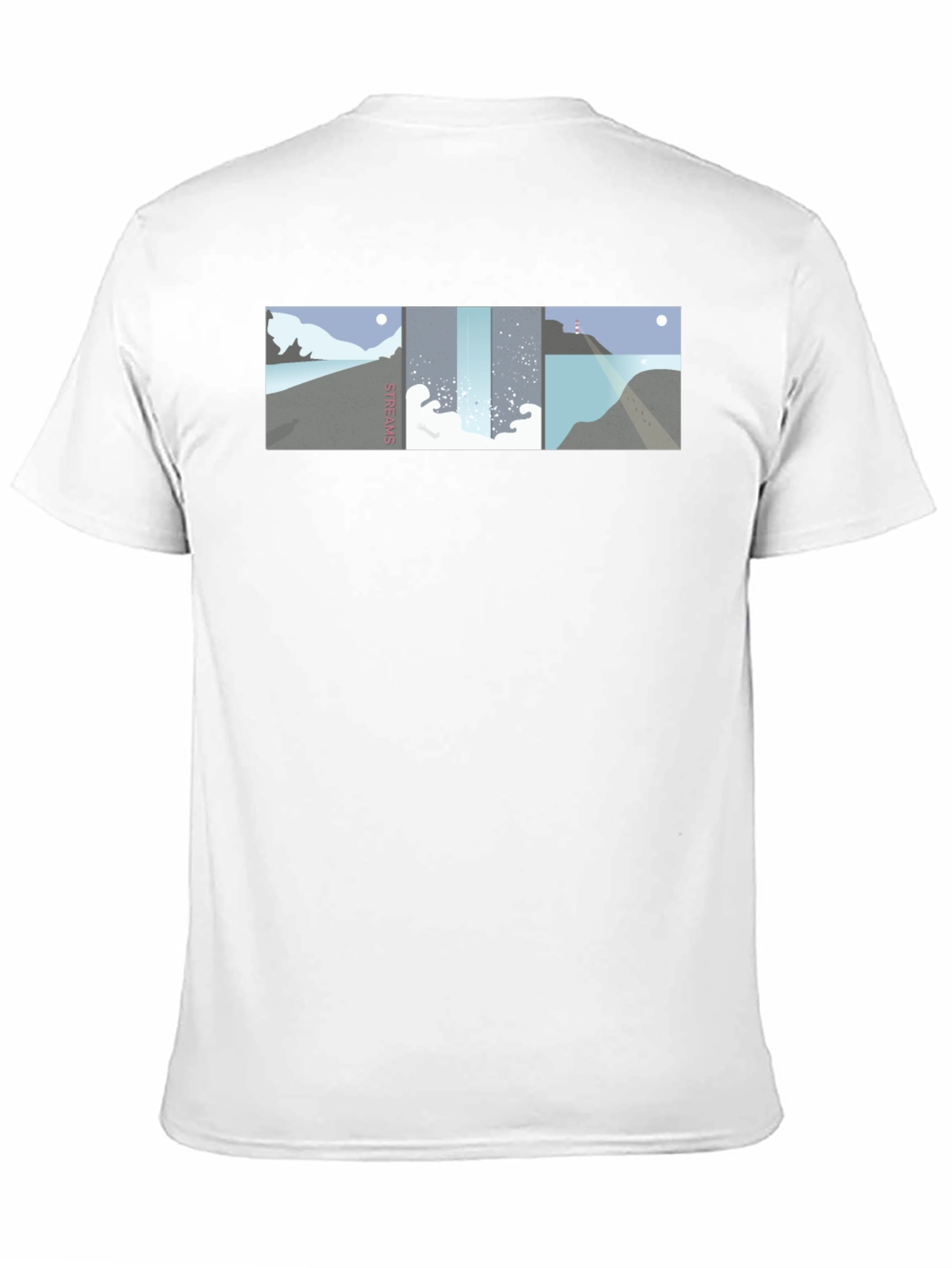 Streams Graphic Tee - Modern Coastal Landscape Design