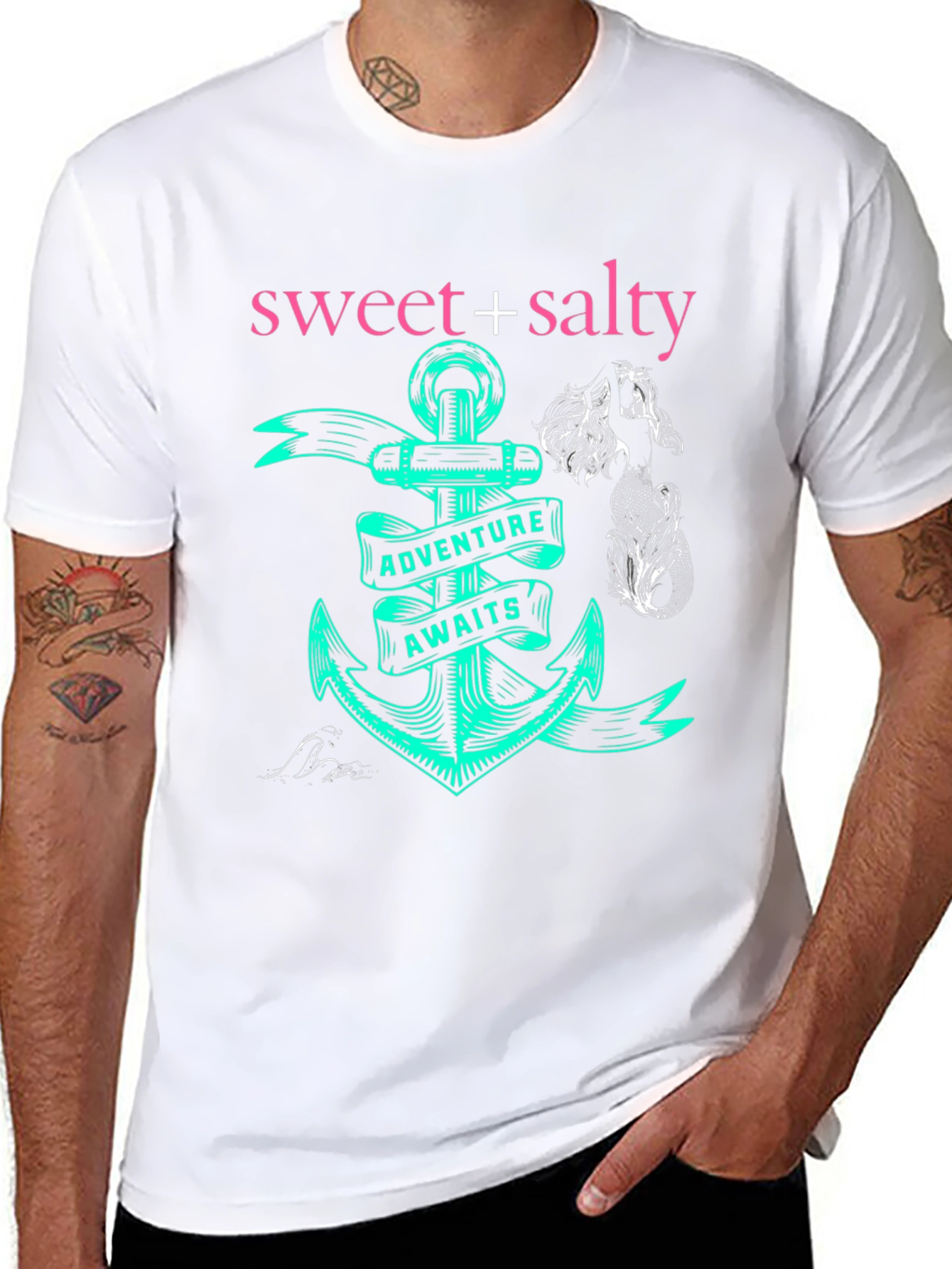 Sweet + Salty Anchor Adventure Awaits Graphic Tee
