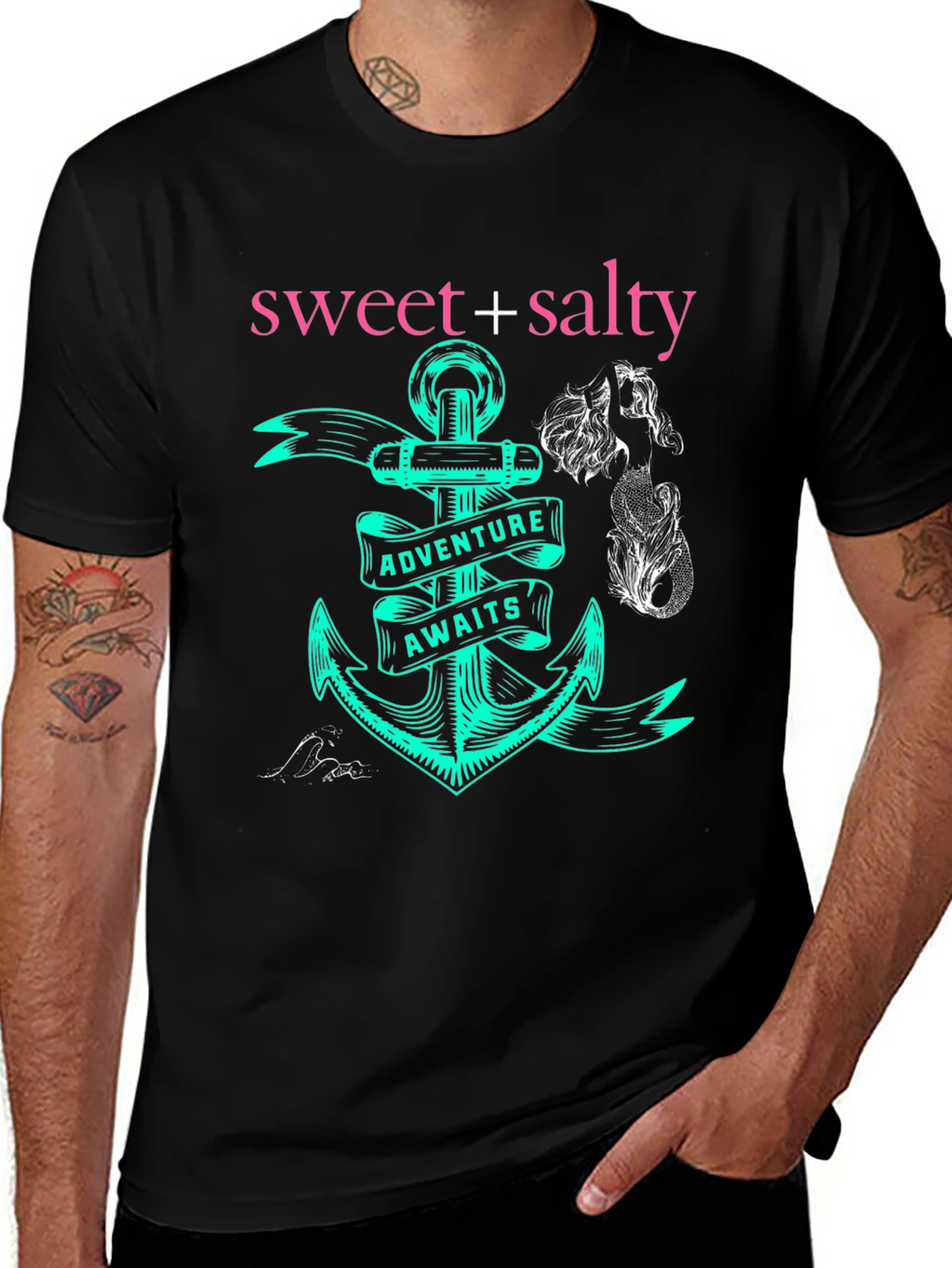 Sweet + Salty Anchor Adventure Awaits Graphic Tee