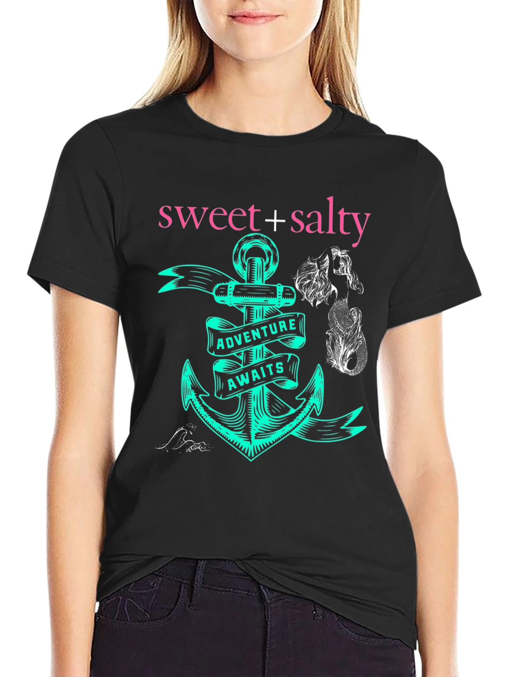 Sweet + Salty Anchor Adventure Awaits Graphic Tee