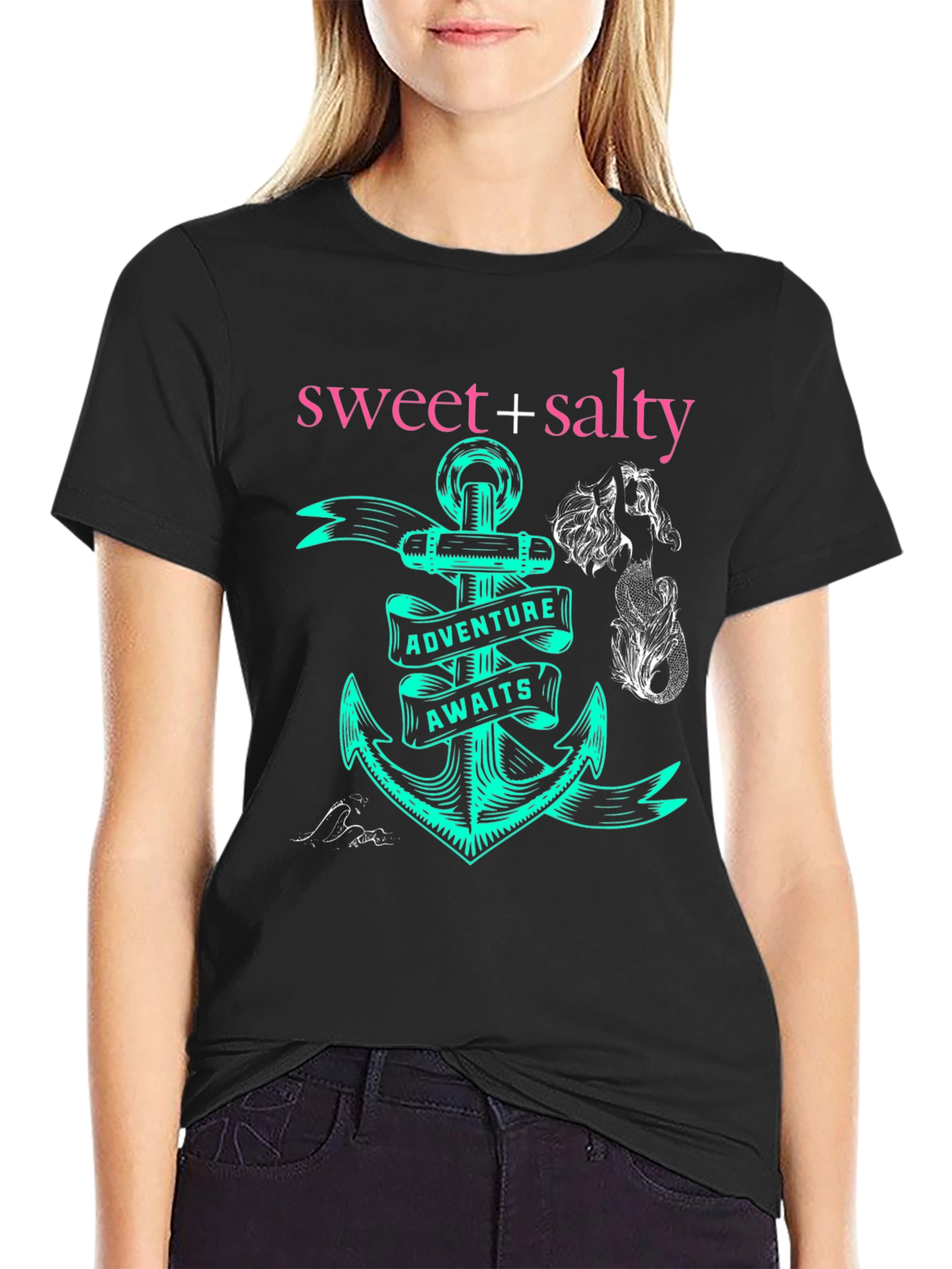Sweet + Salty Anchor Adventure Awaits Graphic Tee