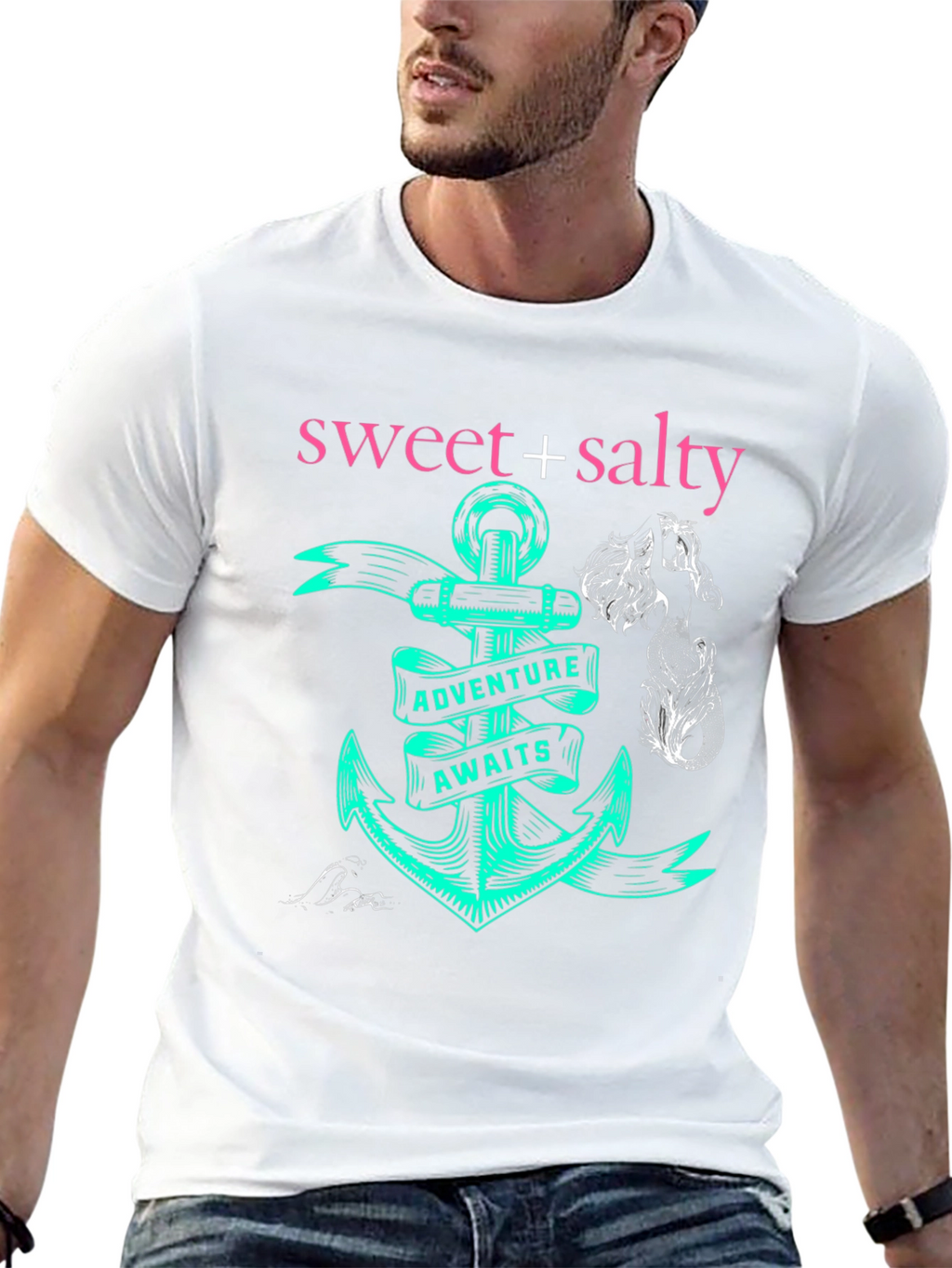 Sweet + Salty Anchor Adventure Awaits Graphic Tee