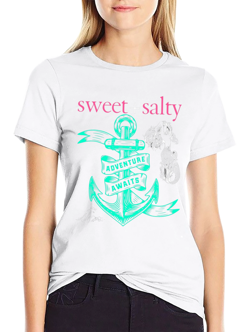 Sweet + Salty Anchor Adventure Awaits Graphic Tee