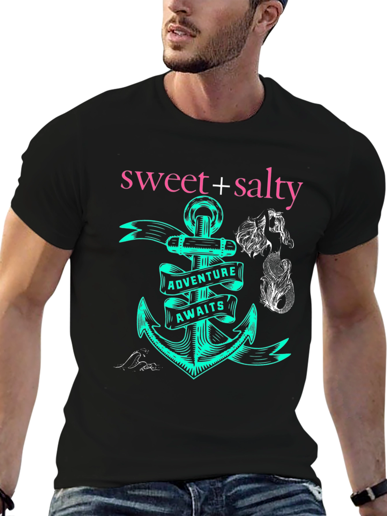 Sweet + Salty Anchor Adventure Awaits Graphic Tee