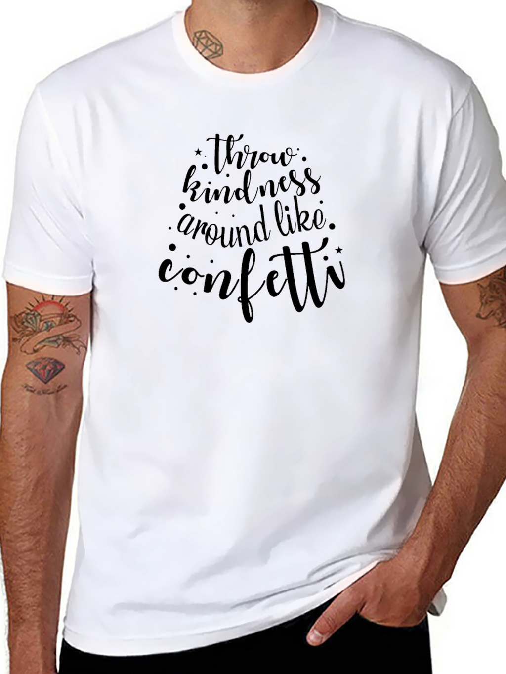 Kindness Confetti Graphic Tee - Unisex Black T-Shirt