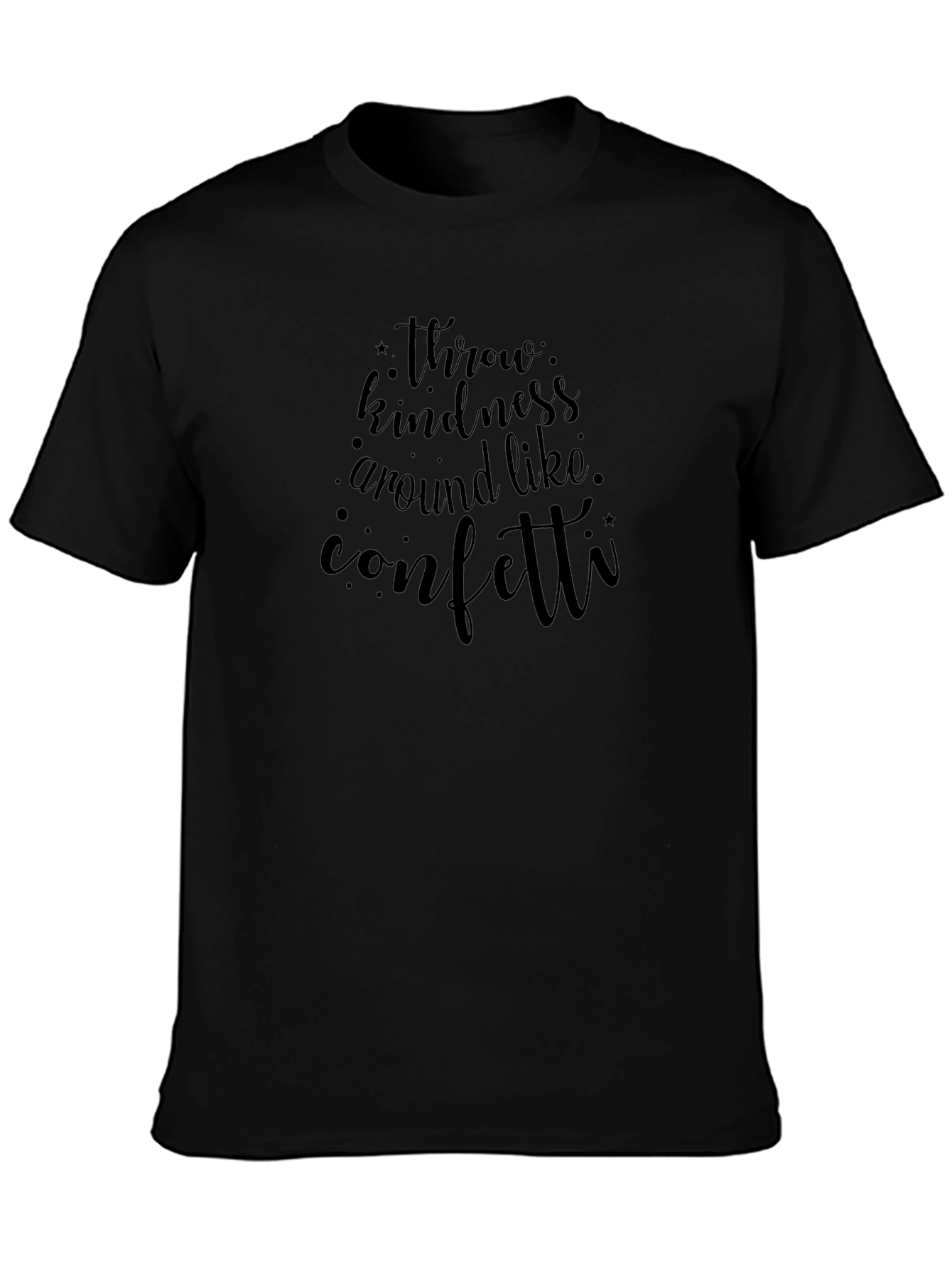 Kindness Confetti Graphic Tee - Unisex Black T-Shirt