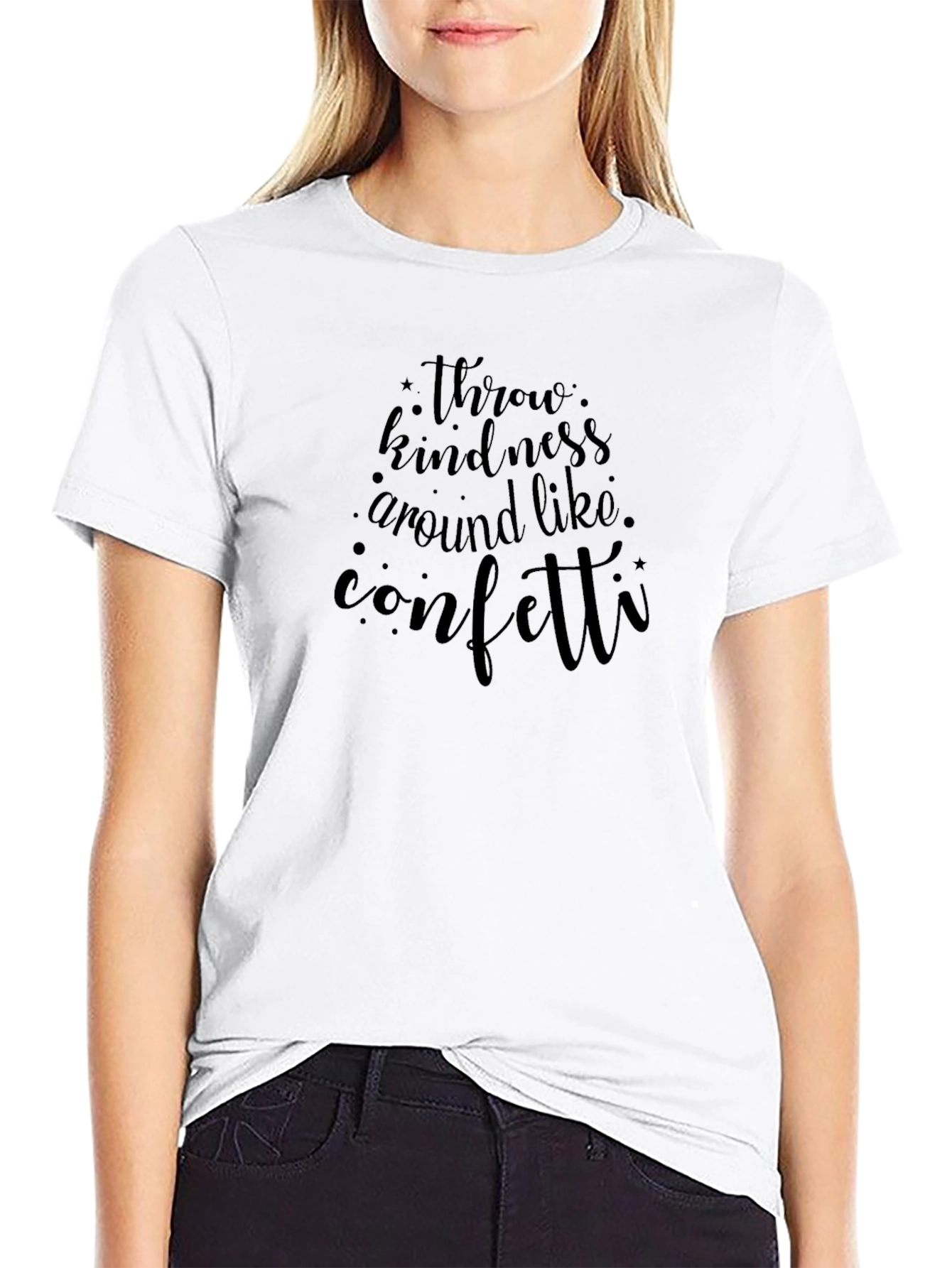 Kindness Confetti Graphic Tee - Unisex Black T-Shirt