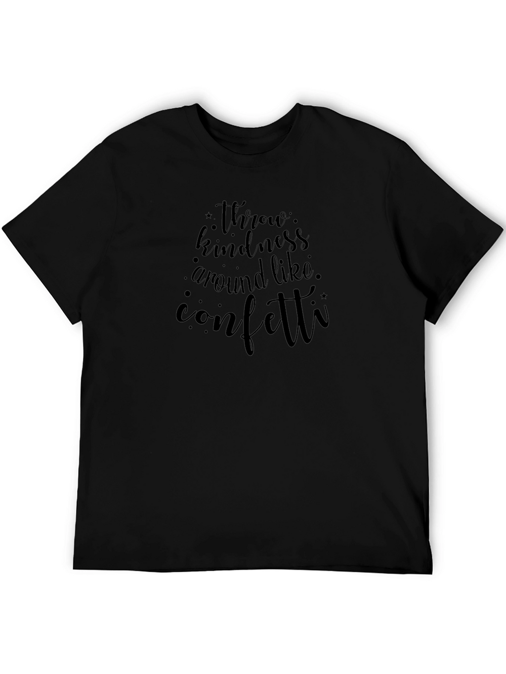 Kindness Confetti Graphic Tee - Unisex Black T-Shirt