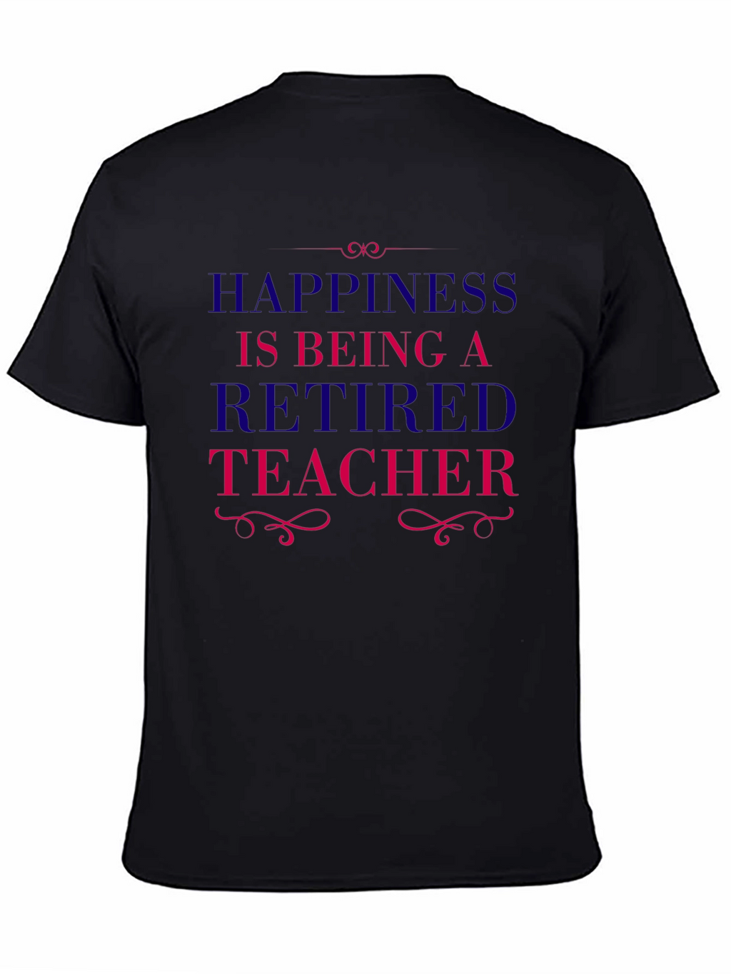 Retired Teacher Graphic Tee - Black