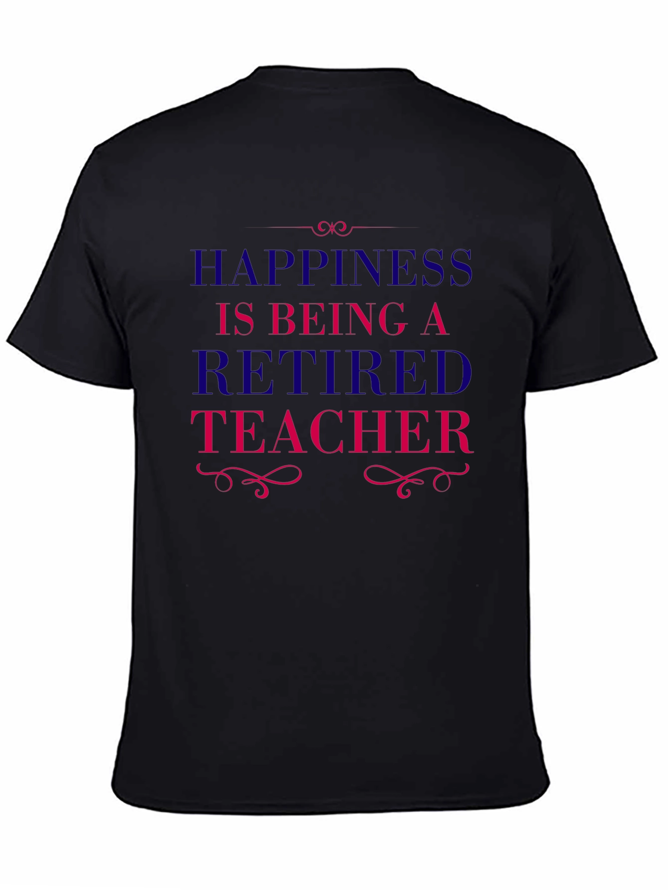 Retired Teacher Graphic Tee - Black