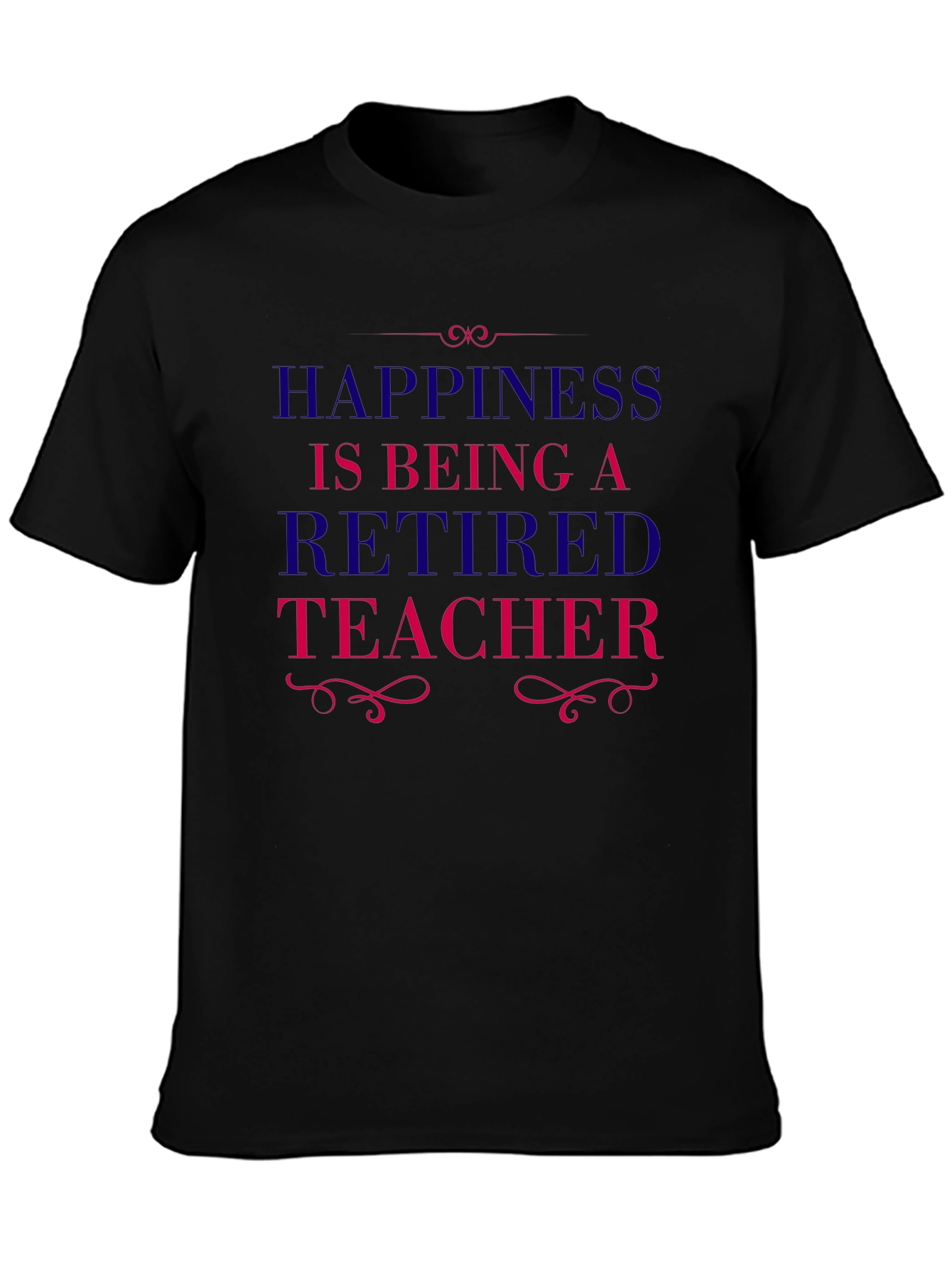 Retired Teacher Graphic Tee - Black