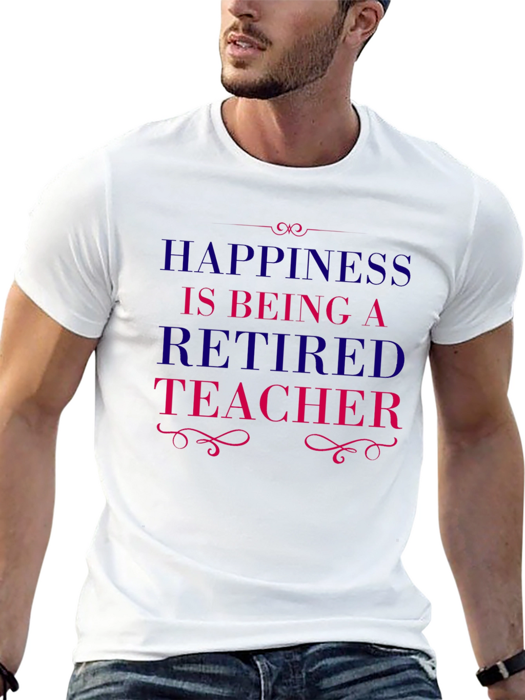 Retired Teacher Graphic Tee - Black