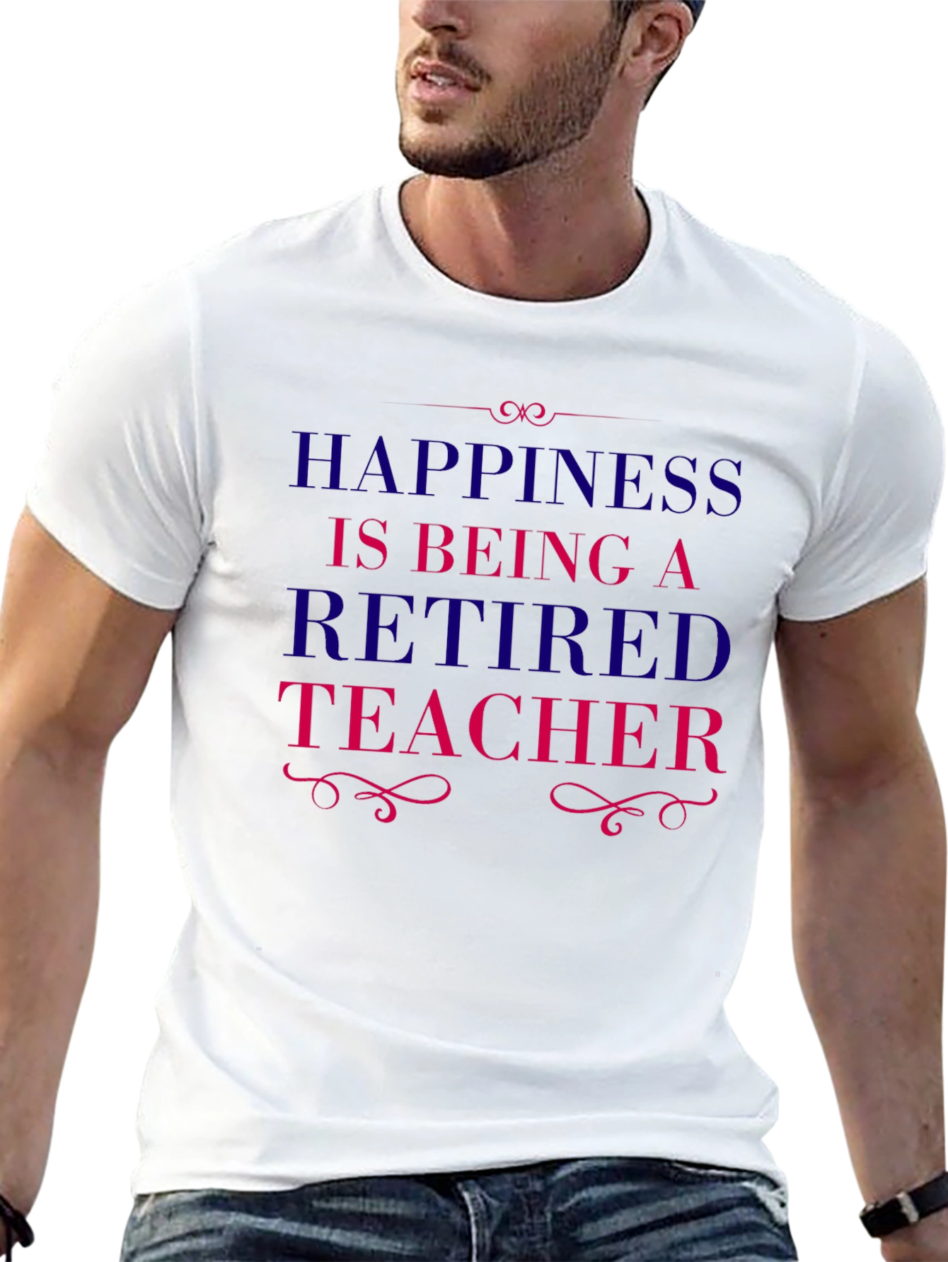 Retired Teacher Graphic Tee - Black