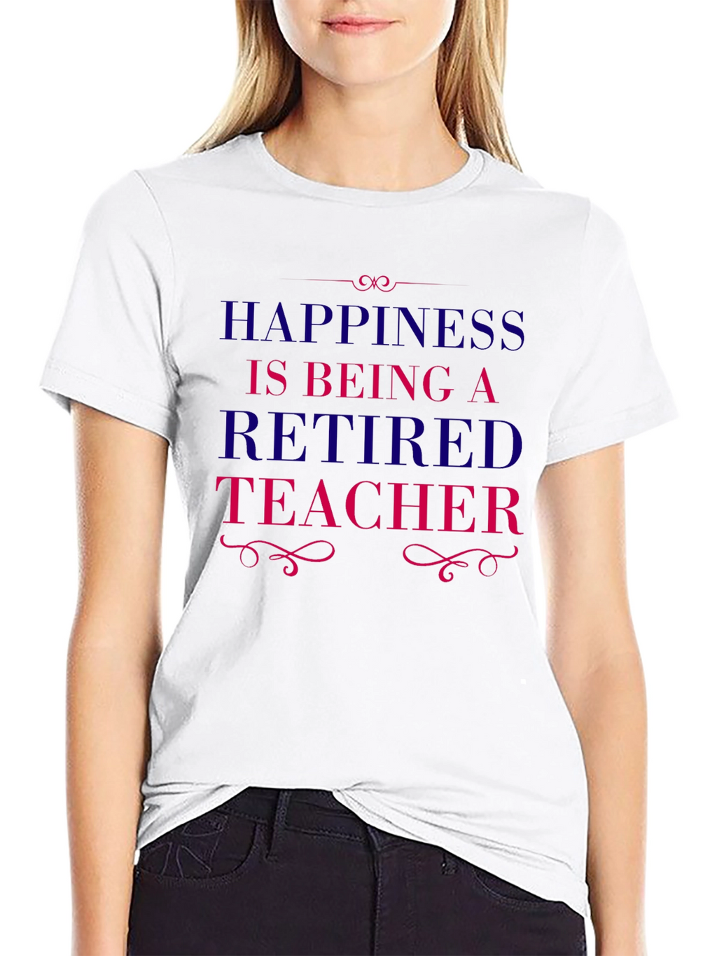 Retired Teacher Graphic Tee - Black