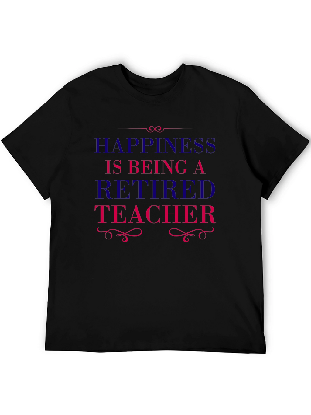 Retired Teacher Graphic Tee - Black