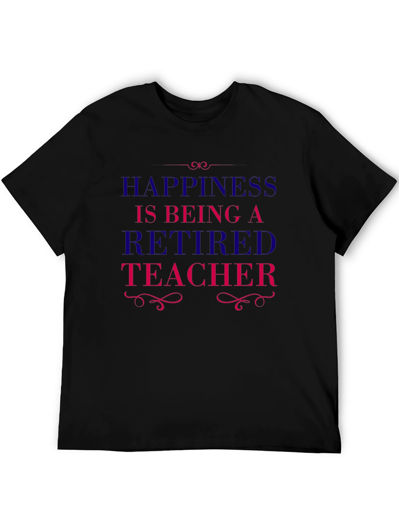 Retired Teacher Graphic Tee - Black