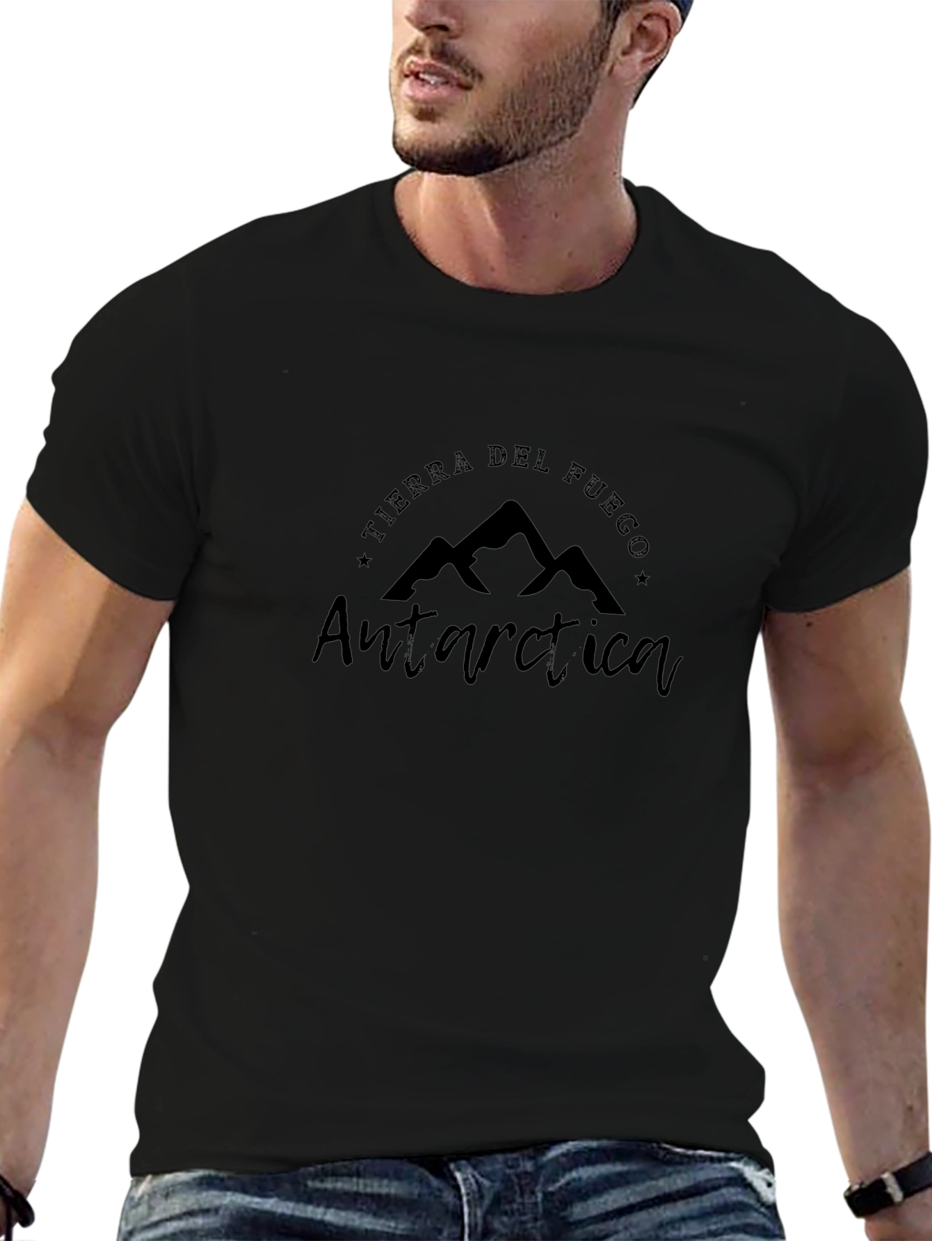 Antarctica Tierra del Fuego Black T-Shirt
