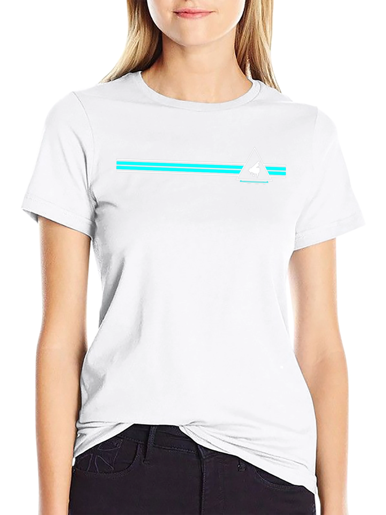 Piano Triangle Graphic Black T-Shirt