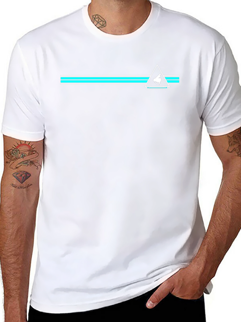 Piano Triangle Graphic Black T-Shirt