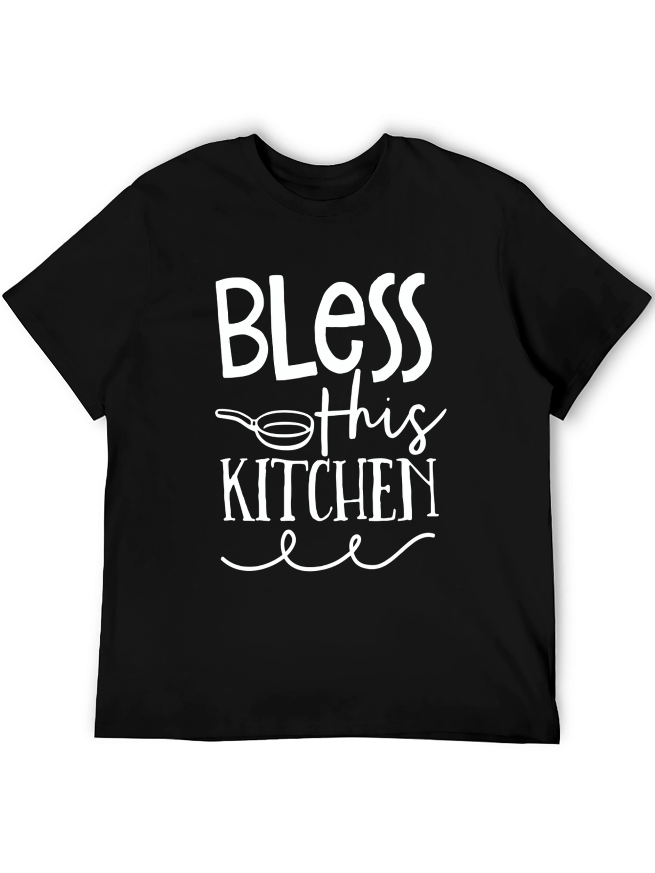 Bless This Kitchen Graphic Tee - Black