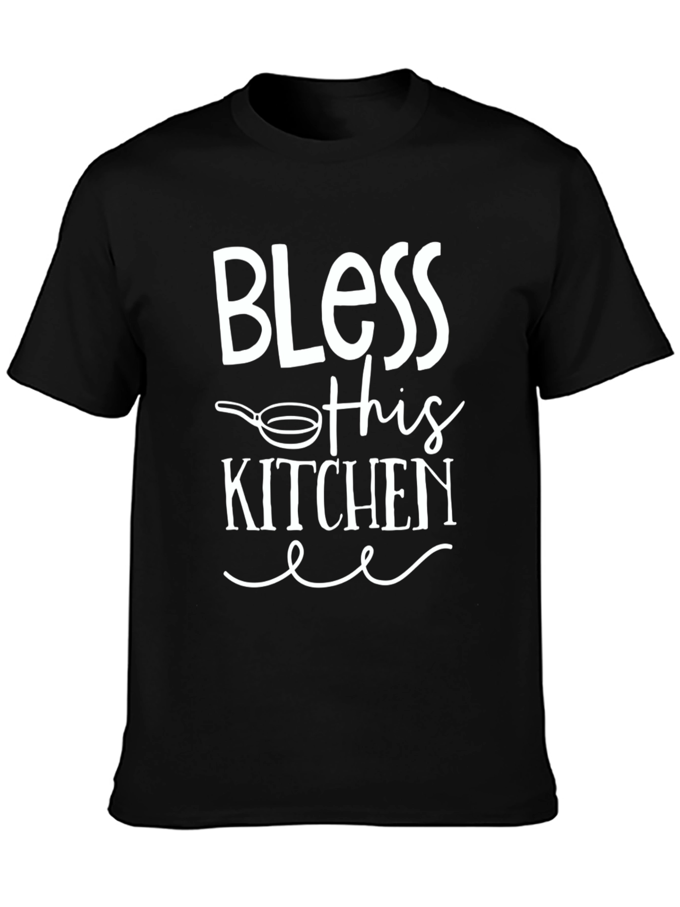 Bless This Kitchen Graphic Tee - Black