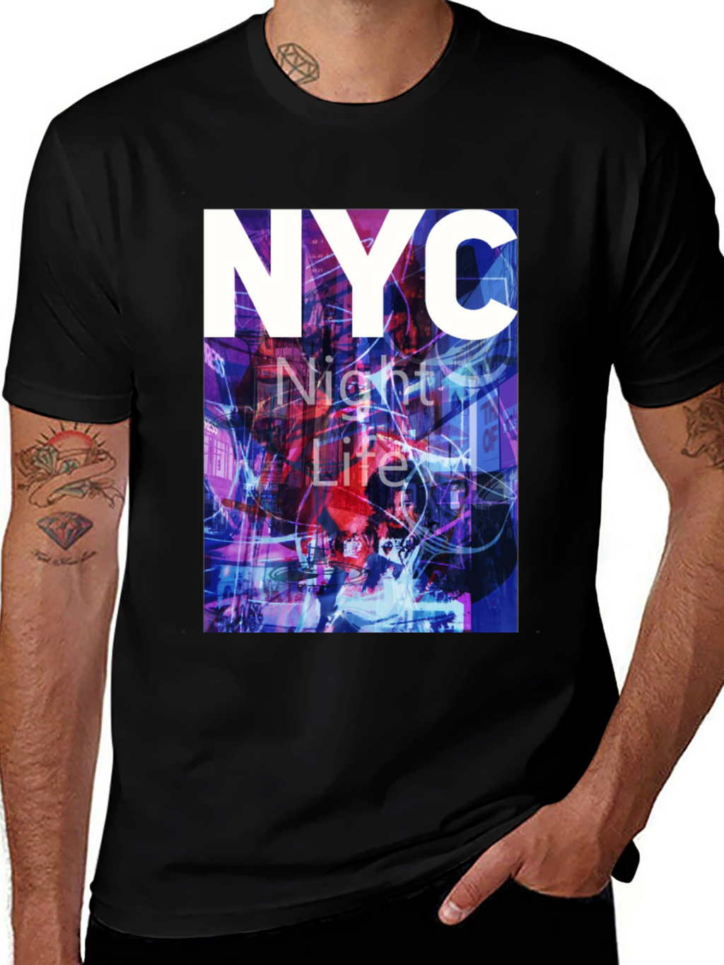 NYC Night Life Graphic Tee - Urban Style