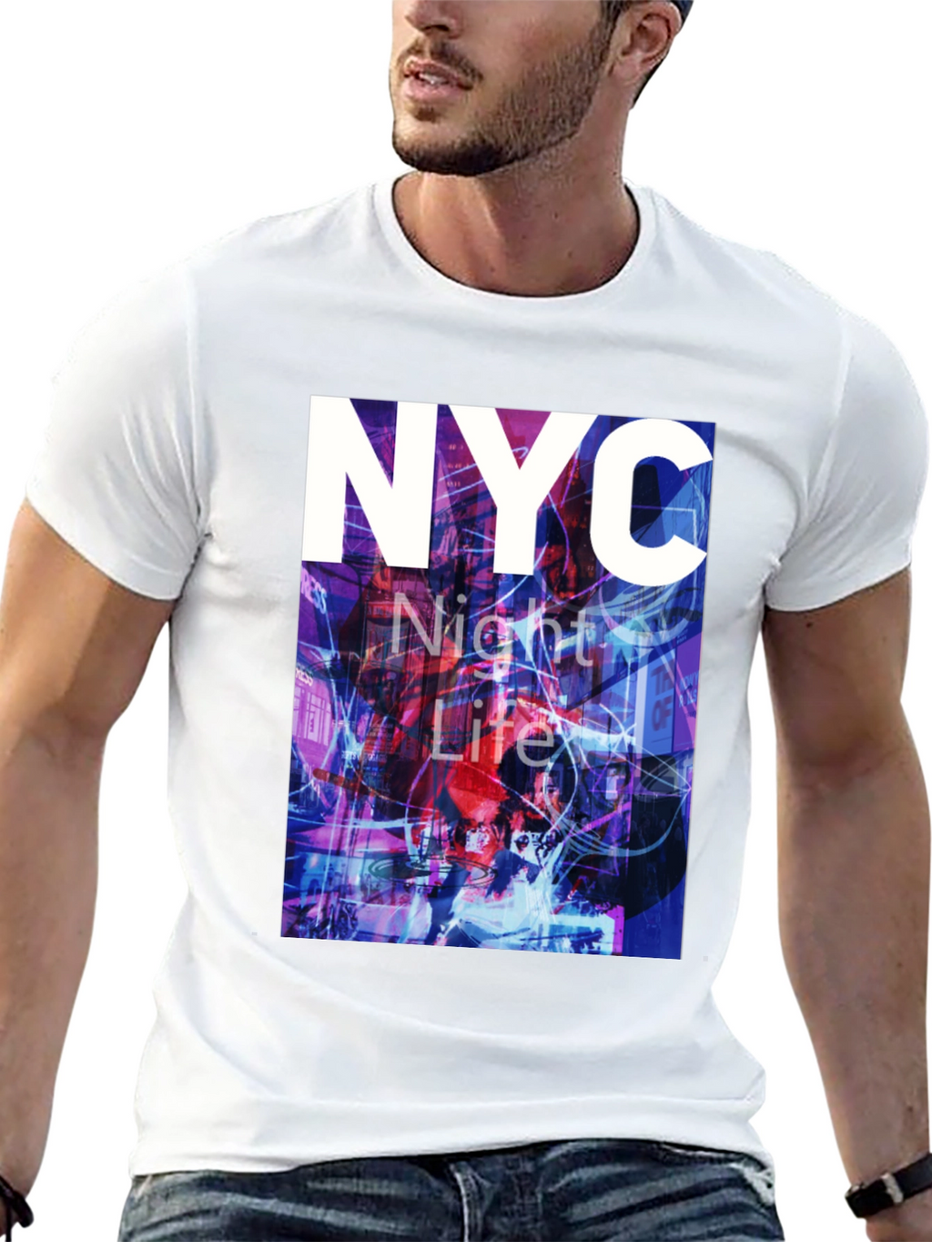 NYC Night Life Graphic Tee - Urban Style