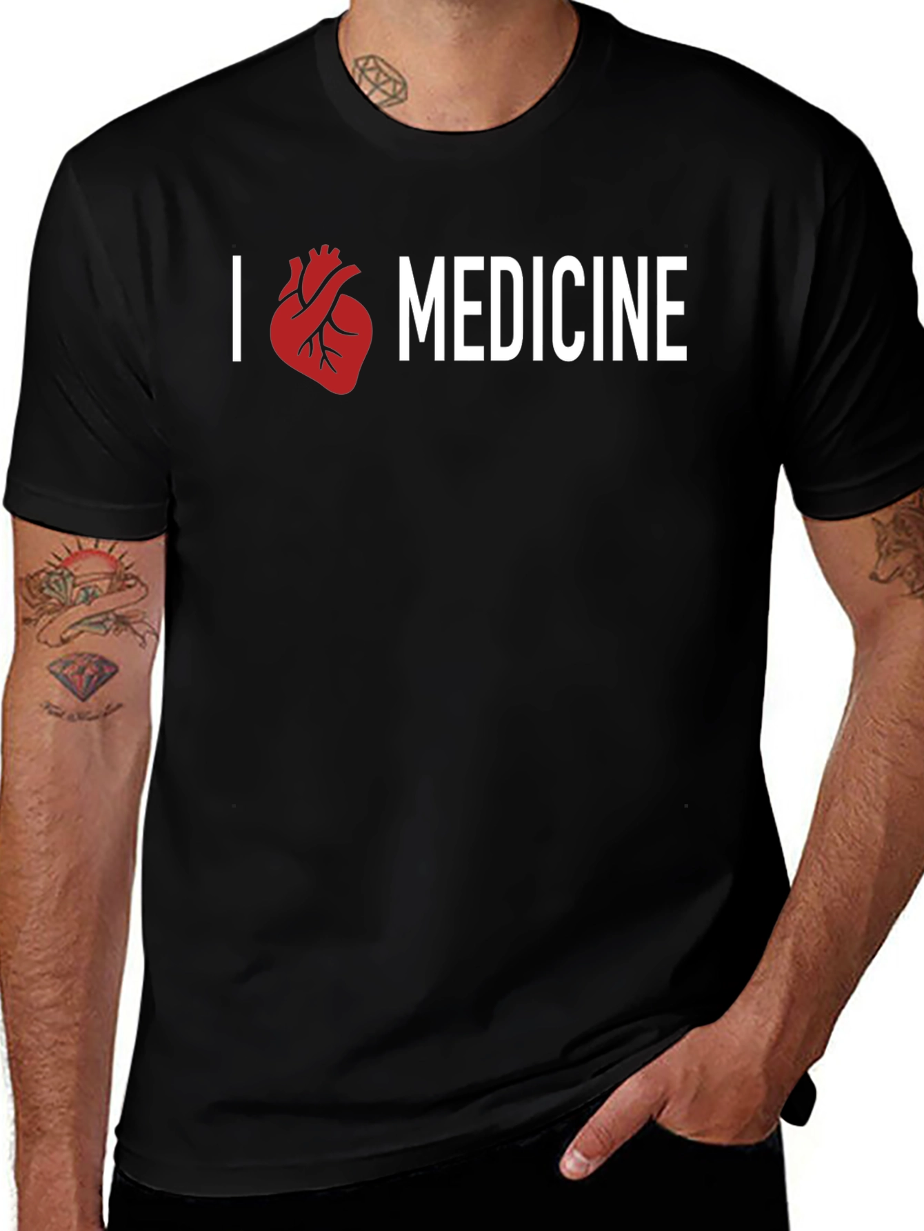 I Heart Medicine Graphic Tee - Black