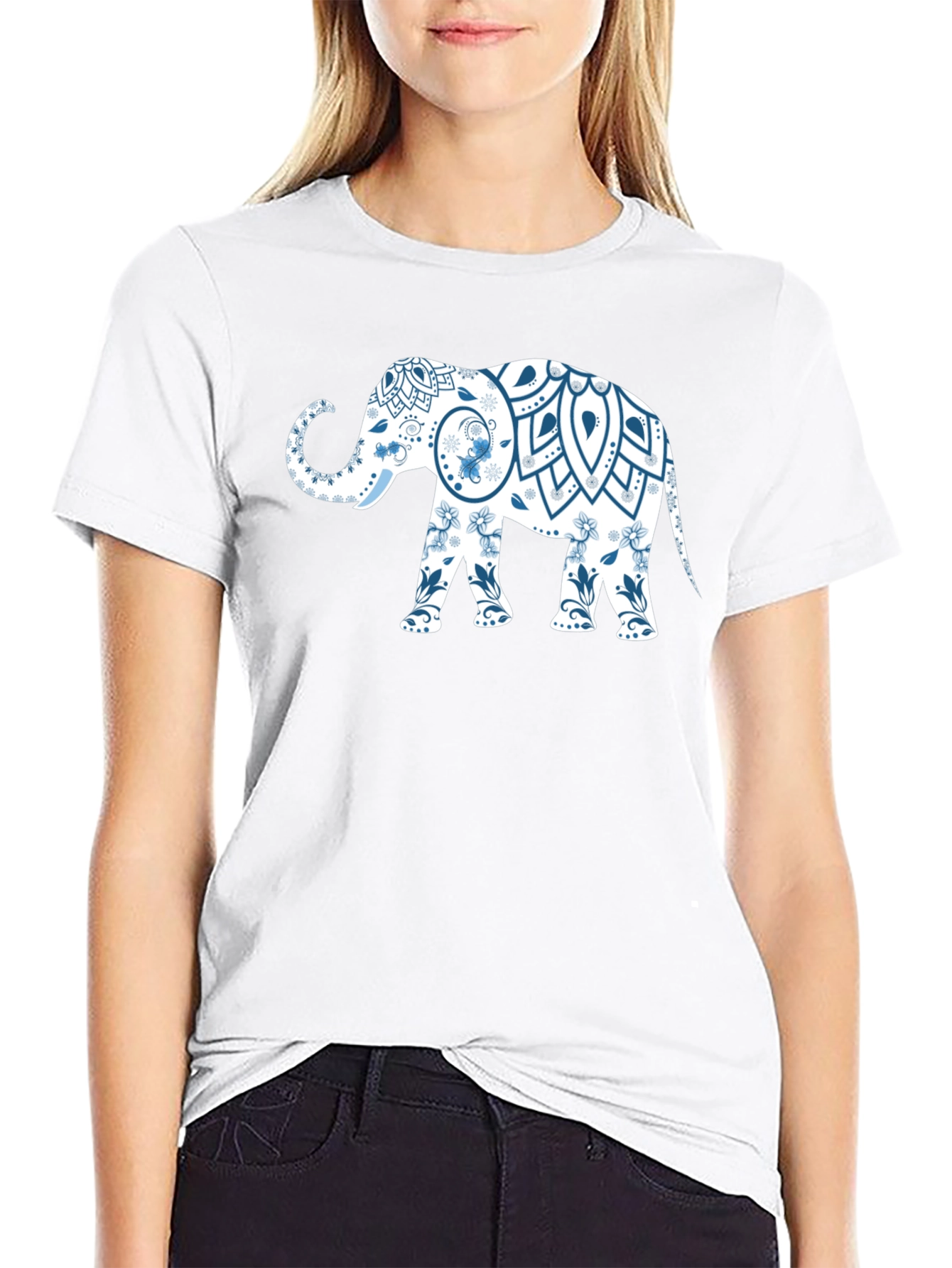 Elephant Mandala Graphic Tee - Stylish Mens T-Shirt