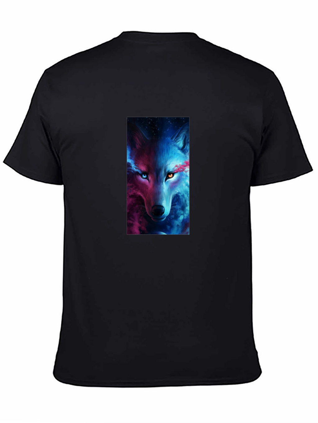 Mystic Wolf Graphic Black T-Shirt