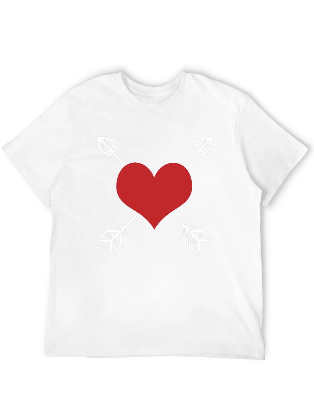 Heart Arrows Graphic Tee - Black Valentines Day Shirt