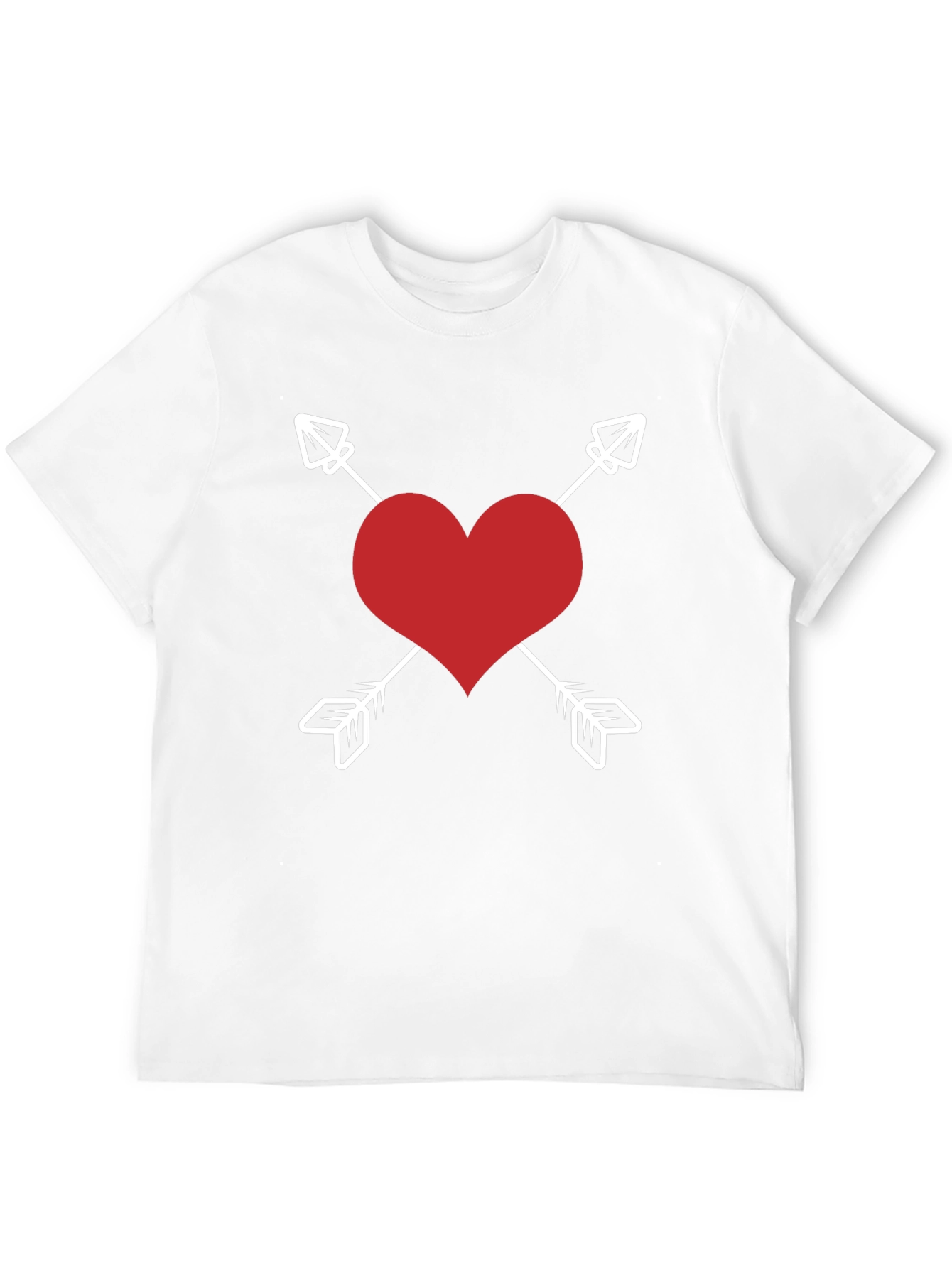 Heart Arrows Graphic Tee - Black Valentines Day Shirt