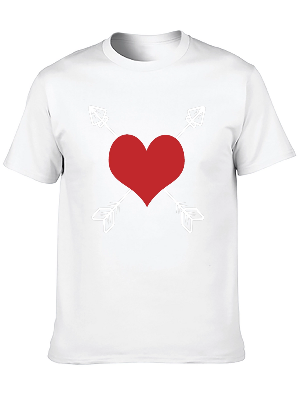 Heart Arrows Graphic Tee - Black Valentines Day Shirt