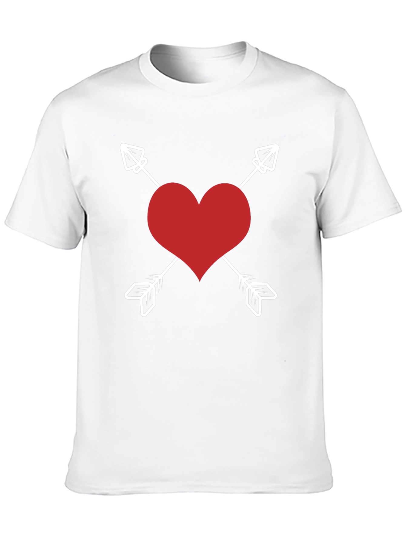 Heart Arrows Graphic Tee - Black Valentines Day Shirt