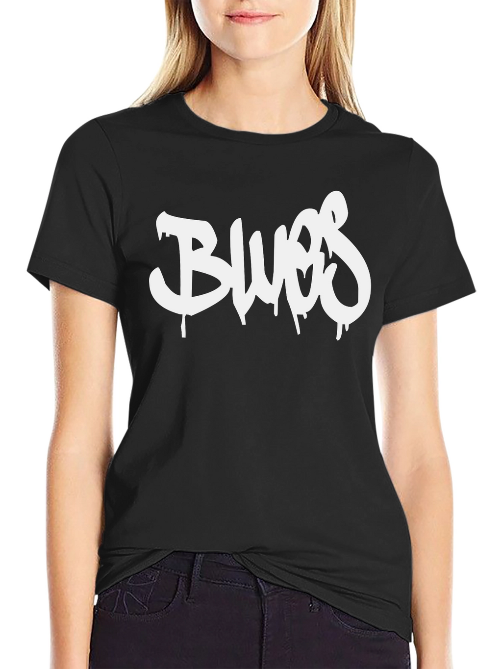 Black Blues Graphic T-Shirt - Casual Style