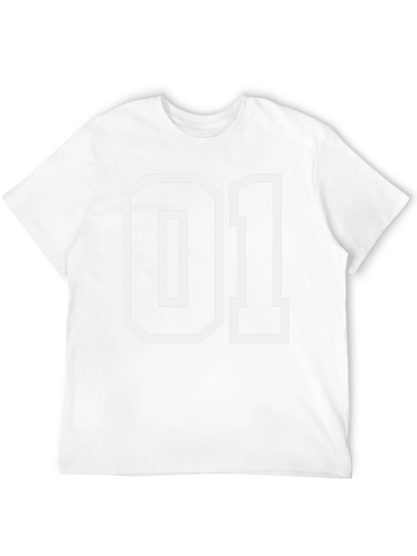 Black 01 Graphic Tee - Bold Number Design