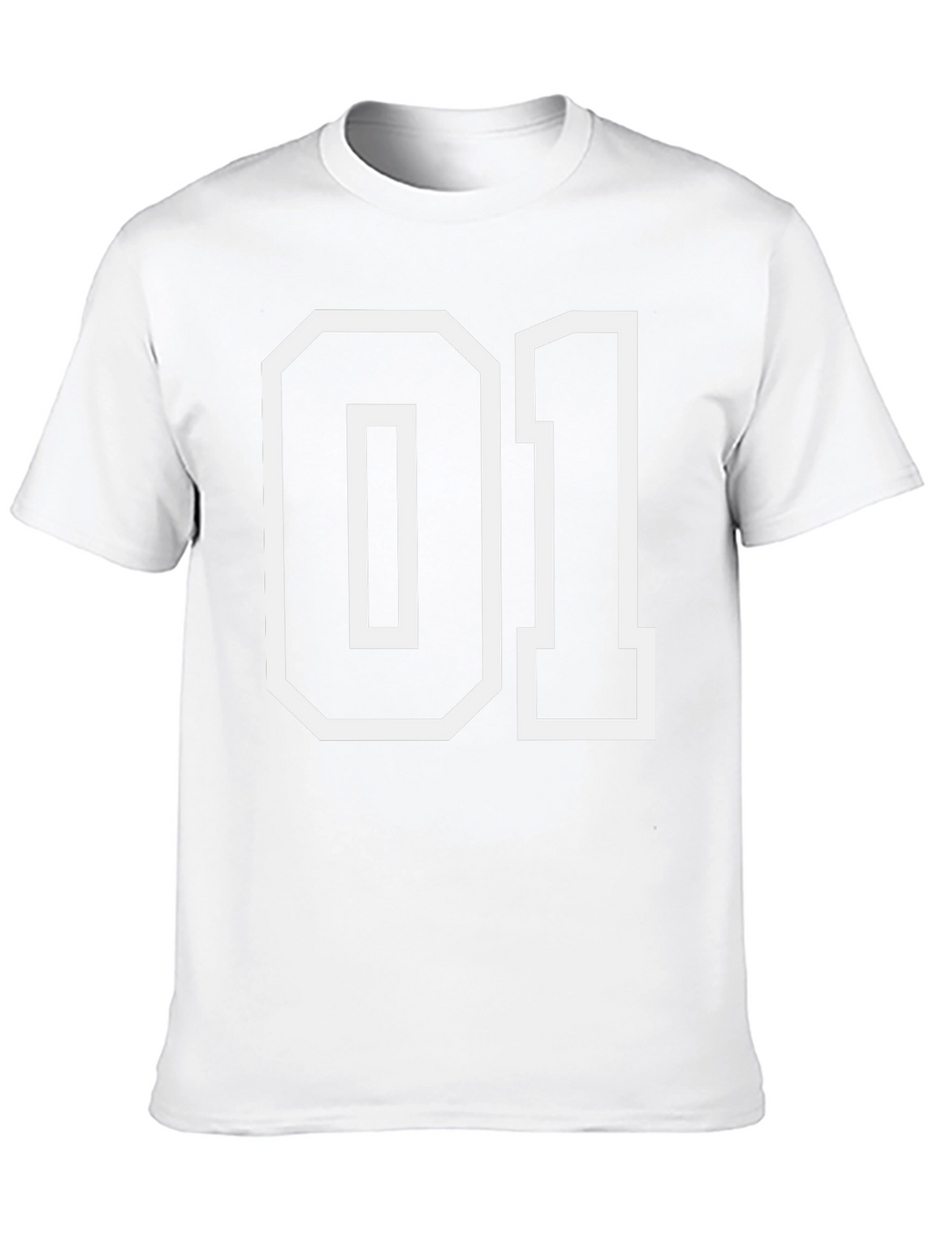 Black 01 Graphic Tee - Bold Number Design
